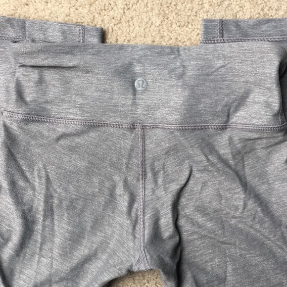 Lululemon Heather Gray Wunder Under CROP - Picture 3 of 6